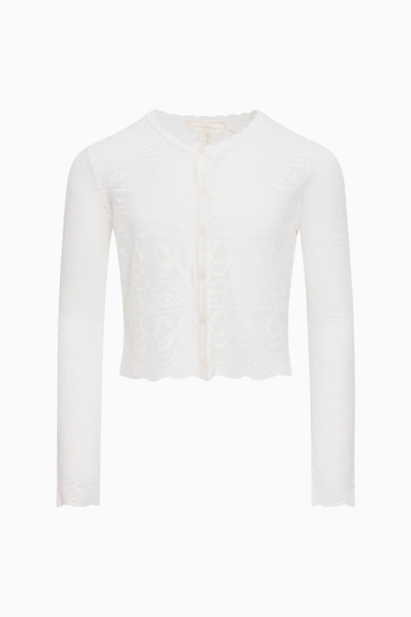 loveshackfancy Girls Sookie Bow Pointelle Cardigan