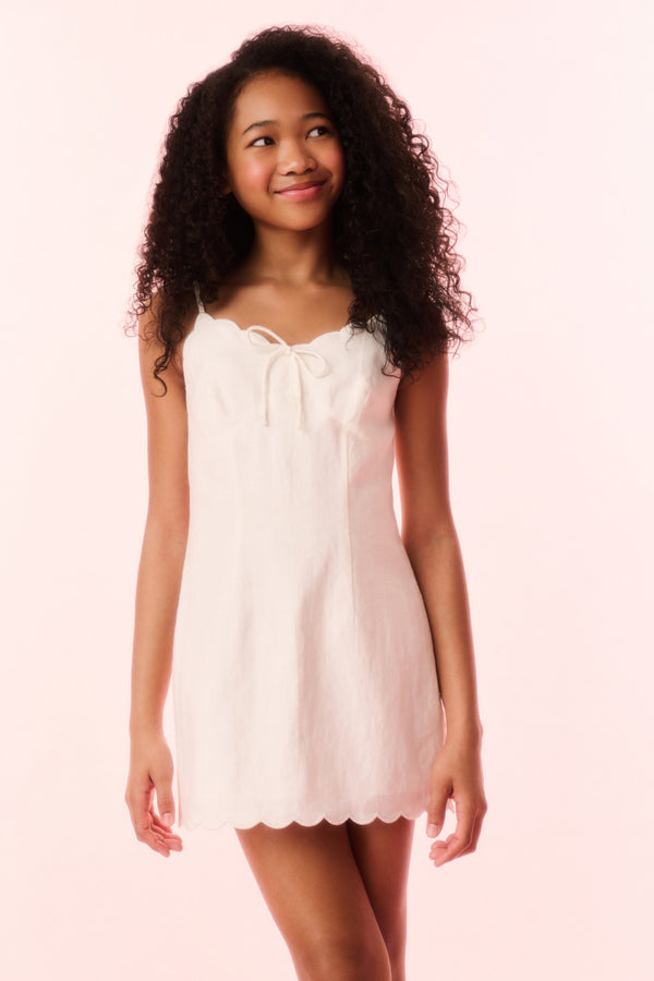loveshackfancy Girls Sydelia Linen Mini Dress