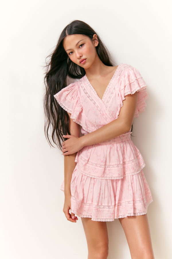Loveshackfancy Gwen Luna Rosa Fleur Dress