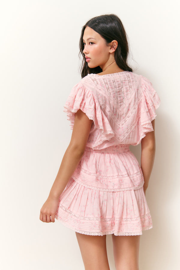 Loveshackfancy Gwen Luna Rosa Fleur Dress
