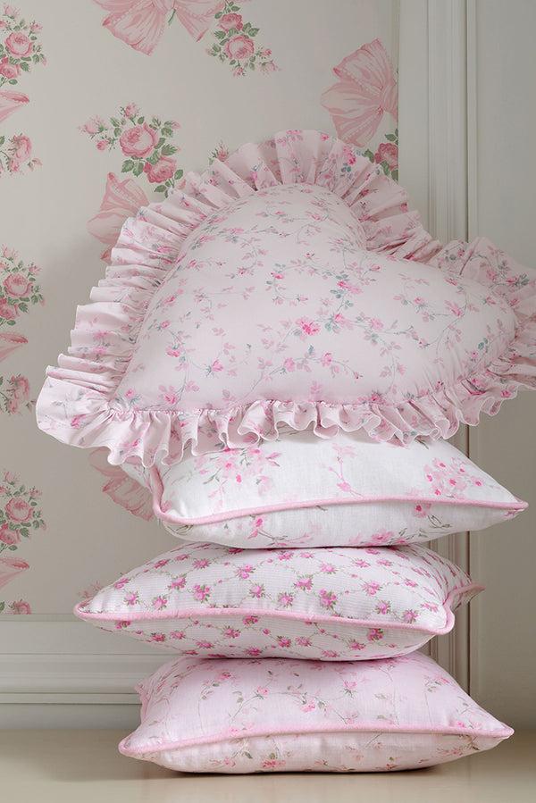Loveshackfancy Heart Shape Ruffle Pillow