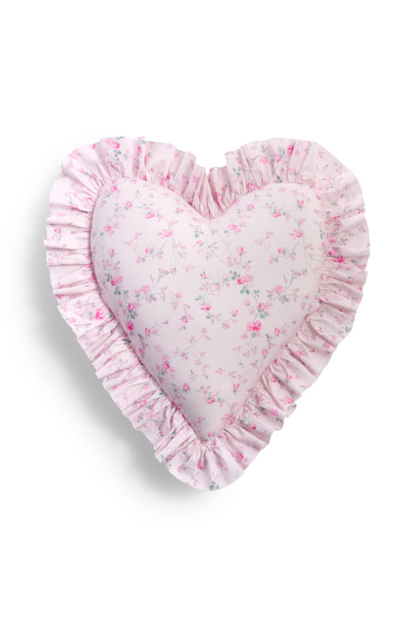 loveshackfancy Heart Shape Ruffle Pillow
