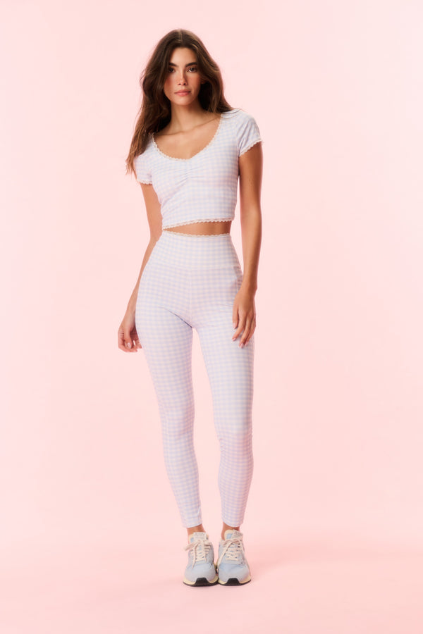 loveshackfancy Highland Gingham Print Leggings