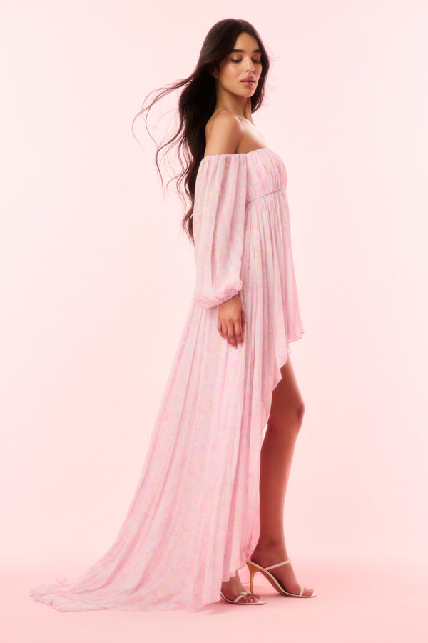 Loveshackfancy Kataline Floral High-Low Dress