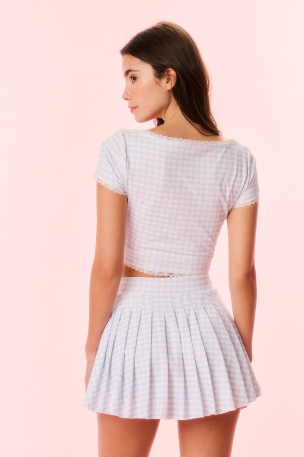 Loveshackfancy Kudura Gingham Print Active Top