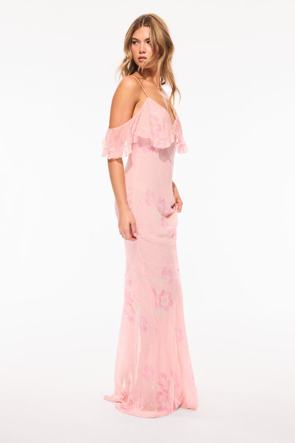 Loveshackfancy Librae Floral Off-The-Shoulder Gown