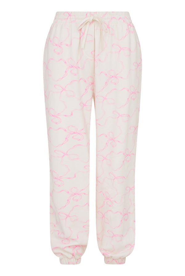 Loveshackfancy Lillia Cotton Bow Sweatpant
