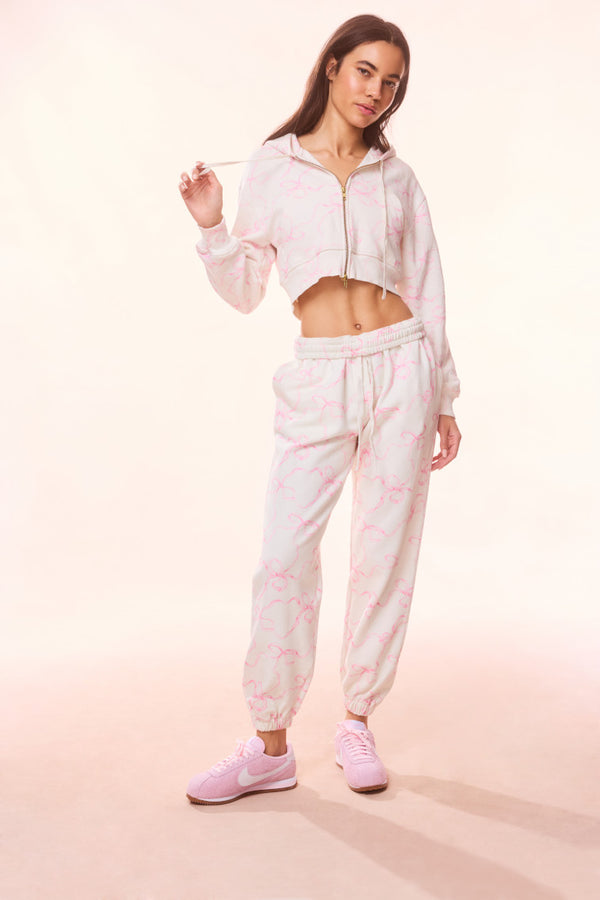 loveshackfancy Lillia Cotton Bow Sweatpant