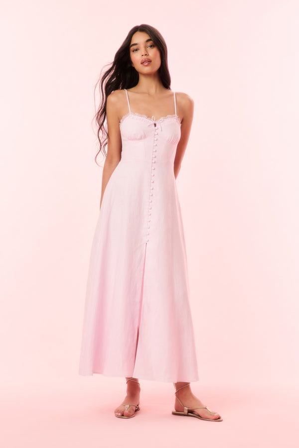 Loveshackfancy Linella Linen Maxi Dress