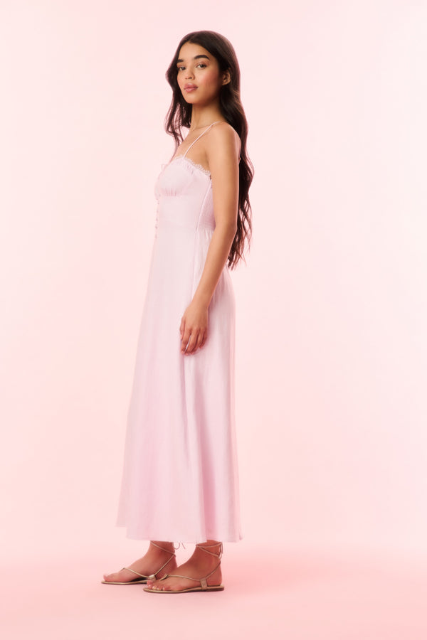 Loveshackfancy Linella Linen Maxi Dress