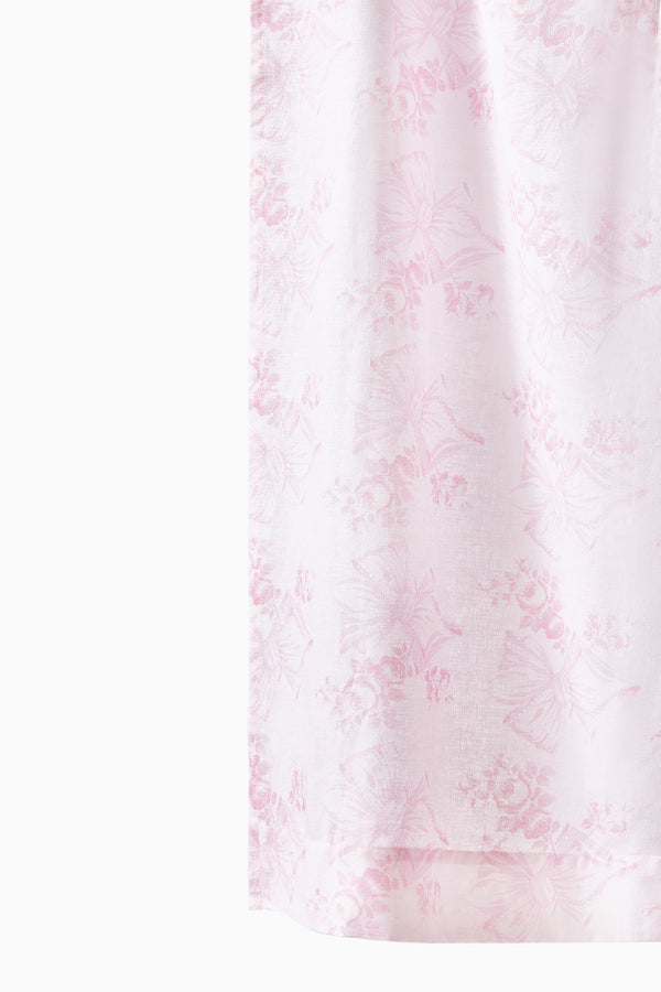 Loveshackfancy Linen Bow Shower Curtain