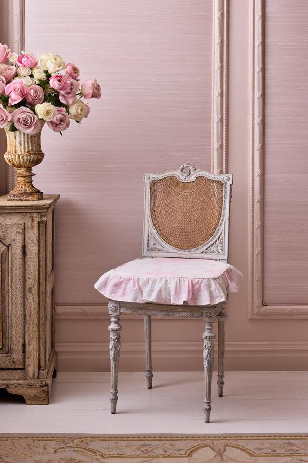 loveshackfancy Linen Ruffle Seat Cushion