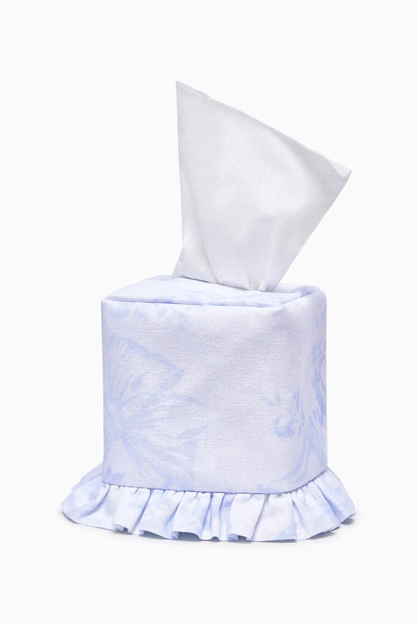 loveshackfancy Linen Ruffle Tissue Box Cover