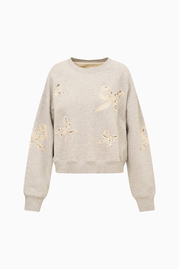 Loveshackfancy Linetta Lace Bow Pullover