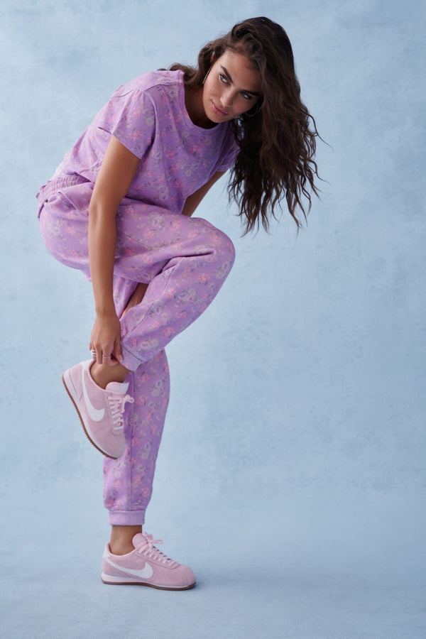 Loveshackfancy Lolana Floral Cotton Sweatpants