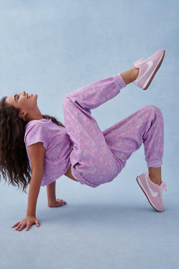 Loveshackfancy Lolana Floral Cotton Sweatpants