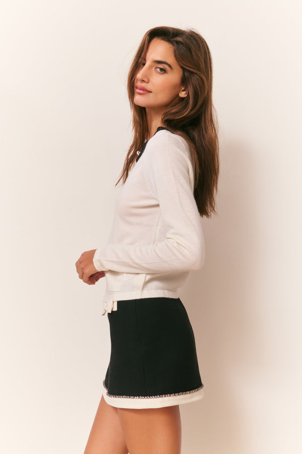 loveshackfancy Lolani Wool Lace Collar Cardigan