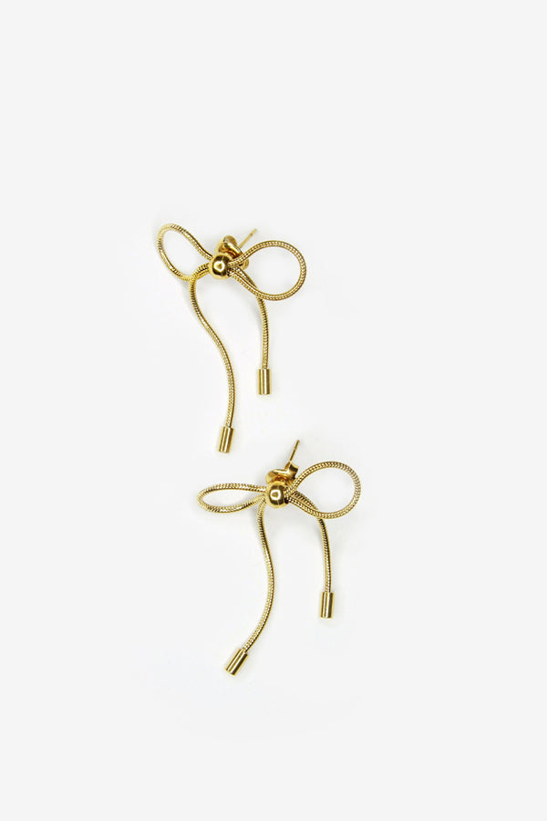 loveshackfancy Marland Backus Gold Bow Earrings