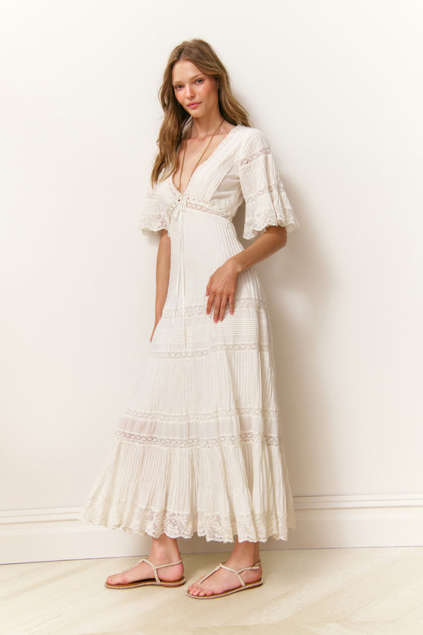 Loveshackfancy Marlowe Cotton Midi Dress