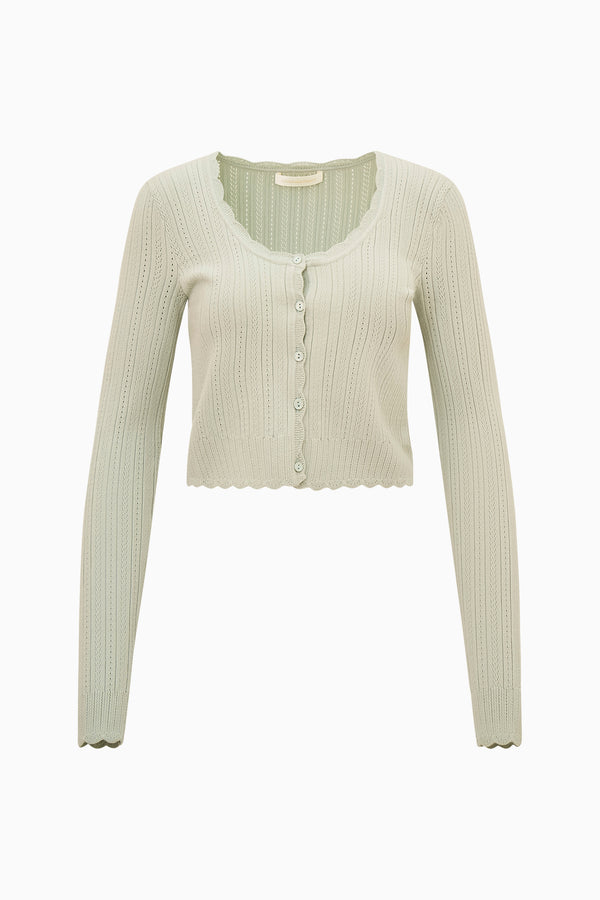 Loveshackfancy Martti Stretch Pointelle Cardigan