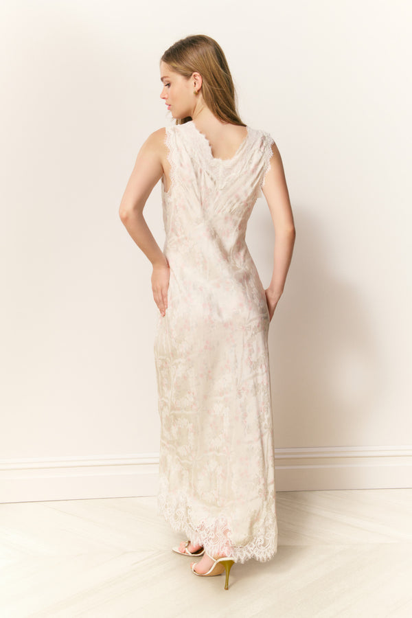 Loveshackfancy Mira Silk-Blend Floral Slip Dress