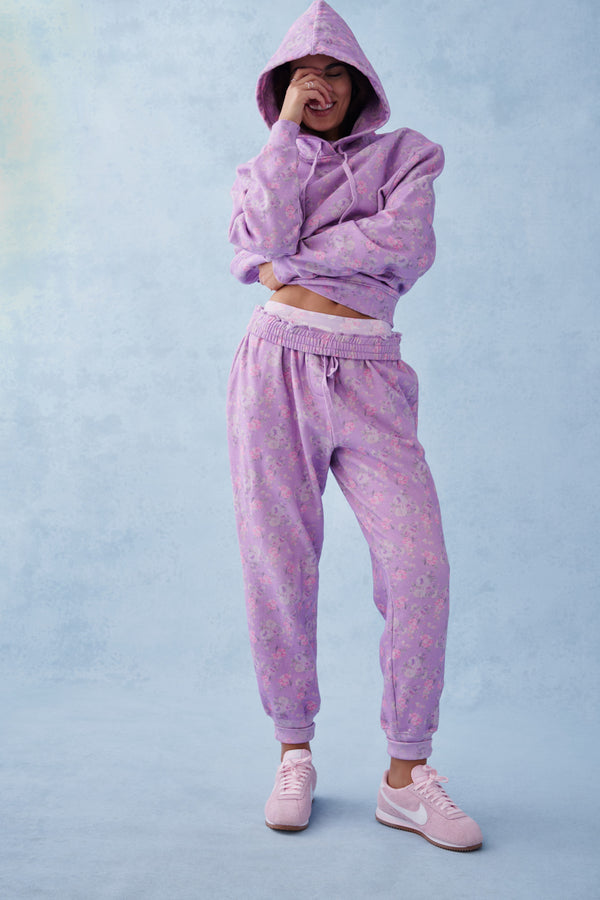 Loveshackfancy Nacova Floral Cotton Hoodie