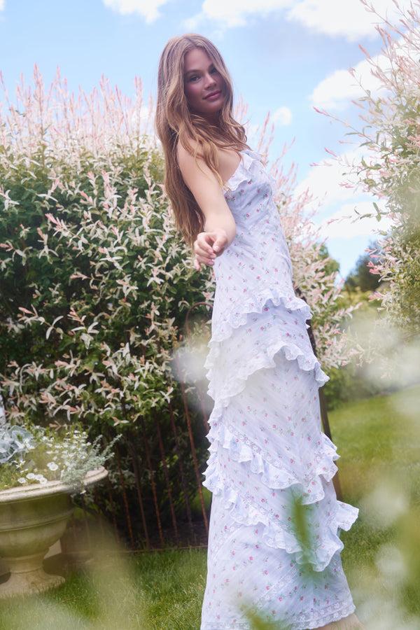 Loveshackfancy Nocelle Cotton Ruffle Maxi Dress