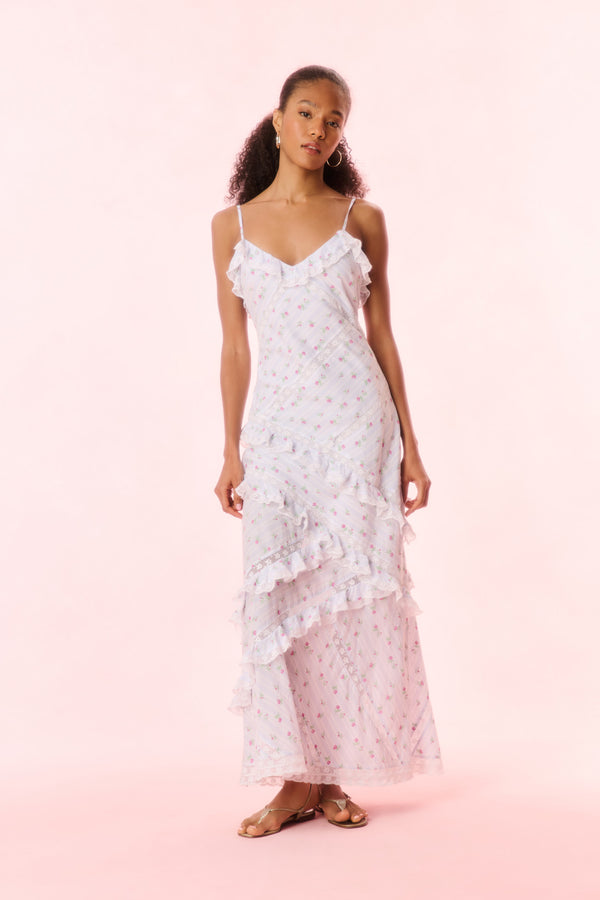 Loveshackfancy Nocelle Cotton Ruffle Maxi Dress