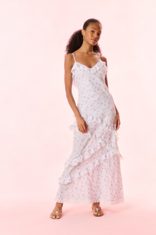loveshackfancy Nocelle Cotton Ruffle Maxi Dress