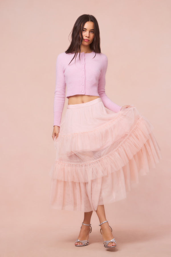 loveshackfancy Parriott Tulle Maxi Skirt
