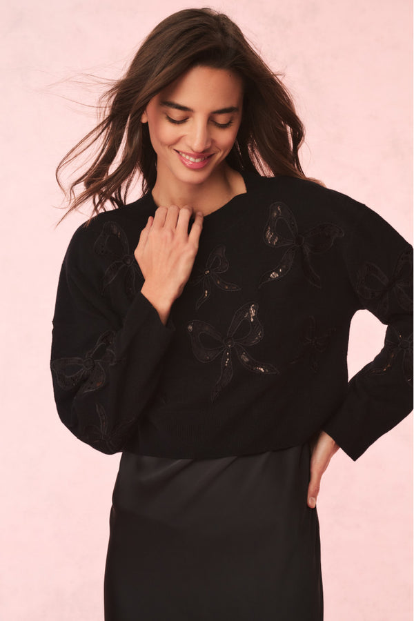 Loveshackfancy Parson Bow Print Pullover