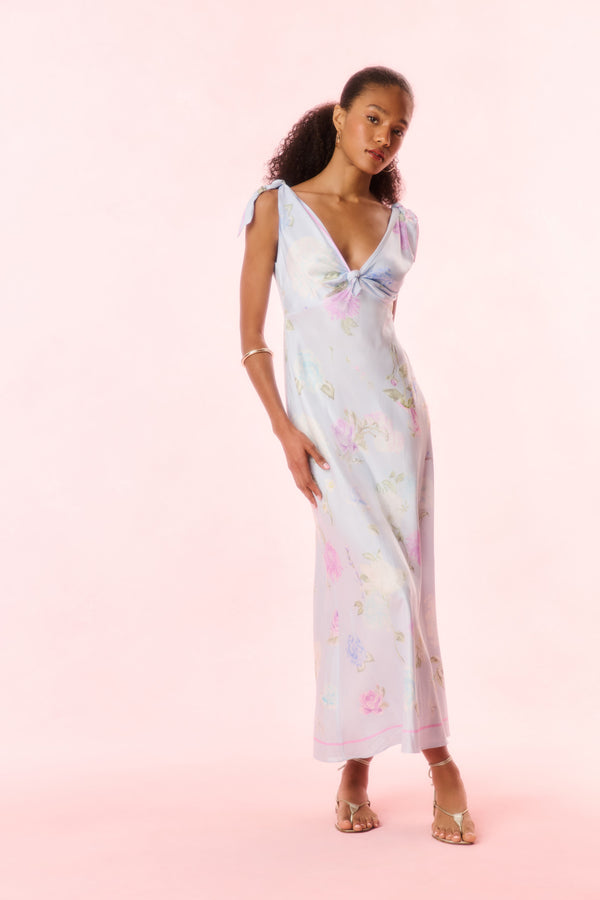 Loveshackfancy Perri Floral Scarf-Tie Maxi Dress