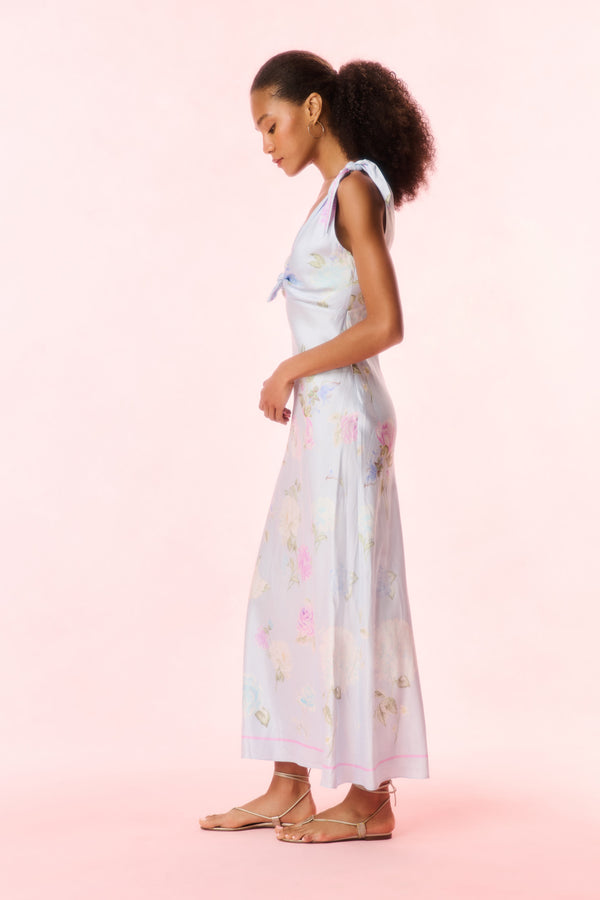 Loveshackfancy Perri Floral Scarf-Tie Maxi Dress