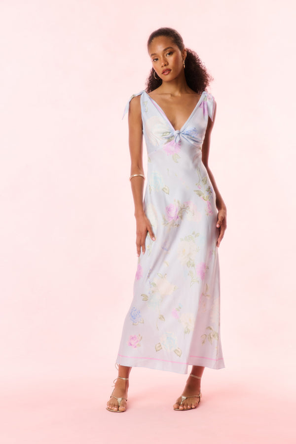 loveshackfancy Perri Floral Scarf-Tie Maxi Dress