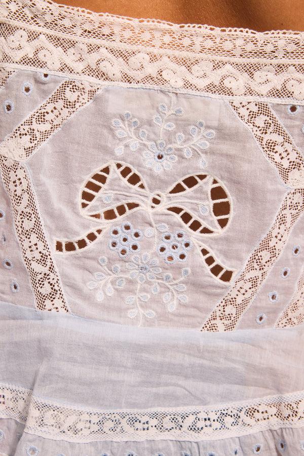 Loveshackfancy Pruitt Cotton Embroidered Top