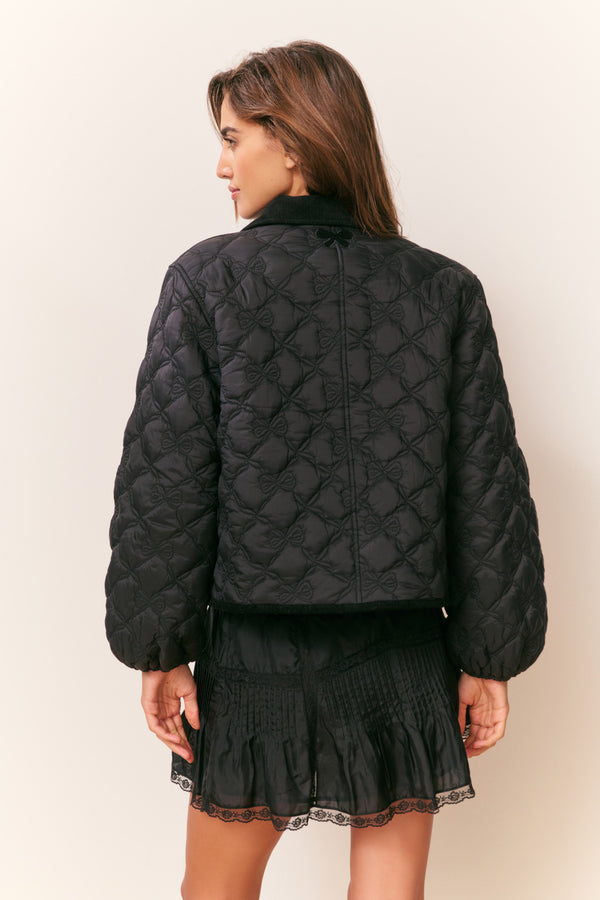 Loveshackfancy Quinlette Quilted Bow Jacket