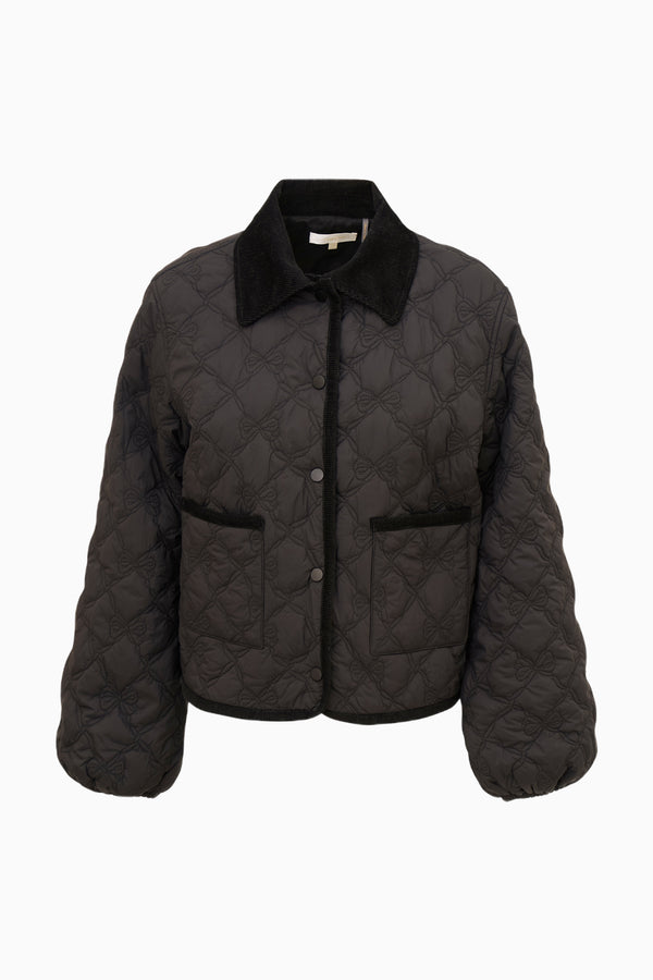 Loveshackfancy Quinlette Quilted Bow Jacket