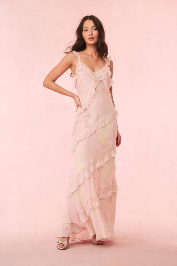 loveshackfancy Radiance Floral Ruffle Maxi Dress