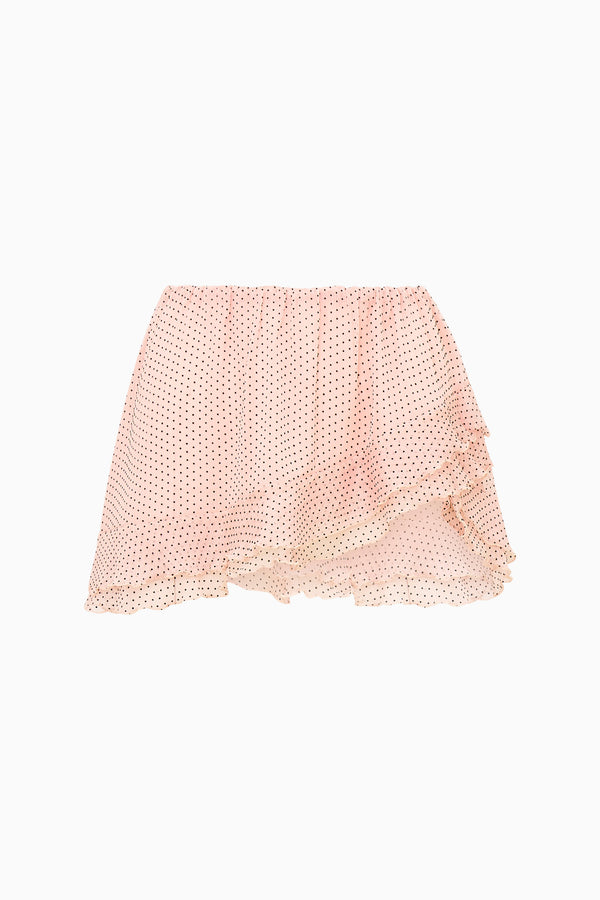 Loveshackfancy Renza Polka Dot Mini Skirt