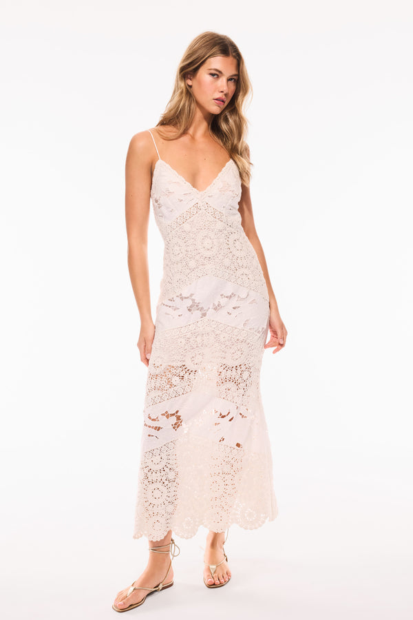 loveshackfancy Revoires Crochet Maxi Dress