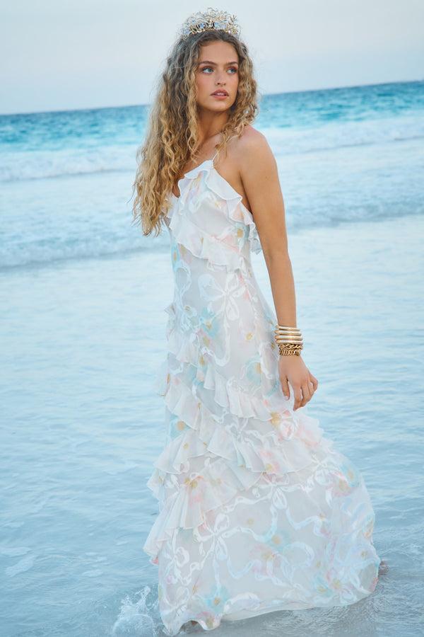 Loveshackfancy Rialto Silk-Blend Maxi Dress