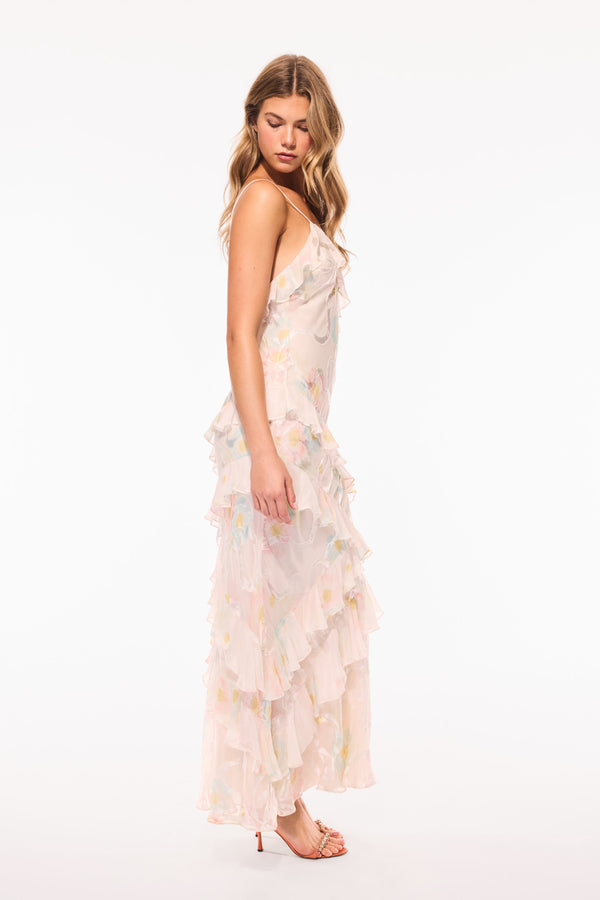 Loveshackfancy Rialto Silk-Blend Maxi Dress