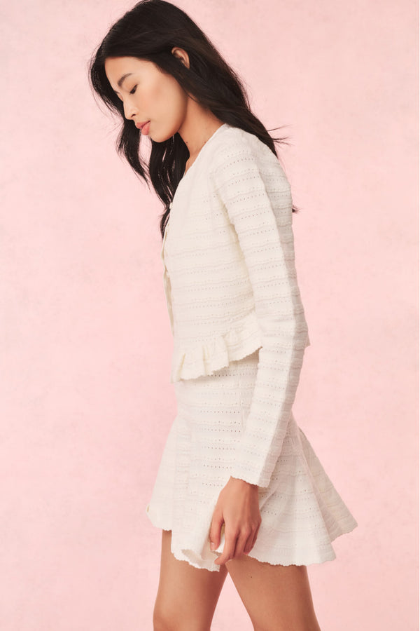 Loveshackfancy Rogan Pointelle Knit Cardigan