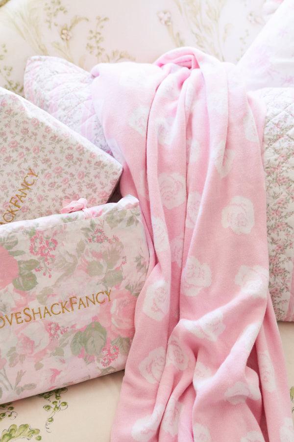 loveshackfancy Rose Jacquard Blanket