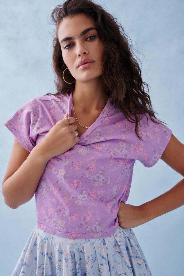 loveshackfancy Rubin Cotton Cropped Tee