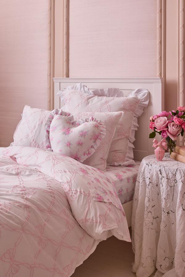 Loveshackfancy Ruffle Heart Pillow