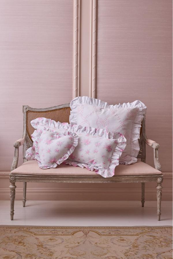 Loveshackfancy Ruffle Heart Pillow