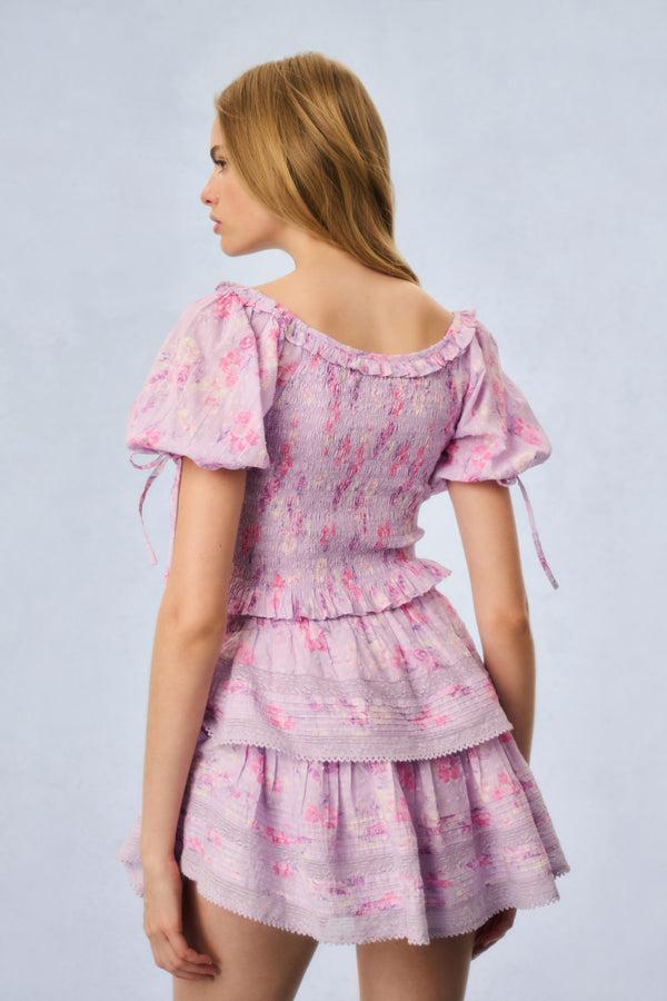 Loveshackfancy Ruffle Mini Heirloom Print Skirt