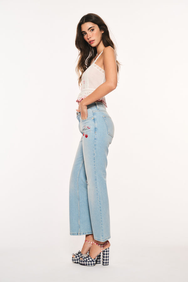 Loveshackfancy Sami Cherry Jeans