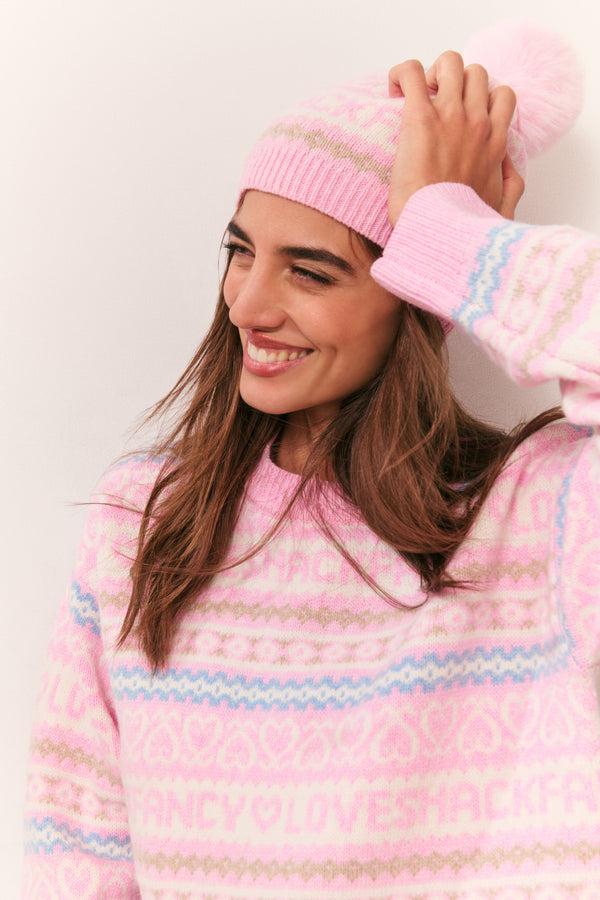 Loveshackfancy Sanibel Wool Fair Isle Beanie